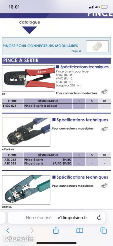 Pince à sertir (image 2)