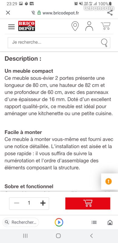 Meuble sous evier 2 portes (image 2)