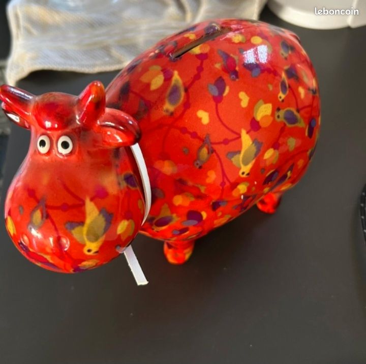 Tirelire céramique Pom Pidou modèle vache bella TBE (image 1)