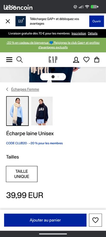 Écharpe Fille Gap 100% Coton - Neuf Sans étiquette