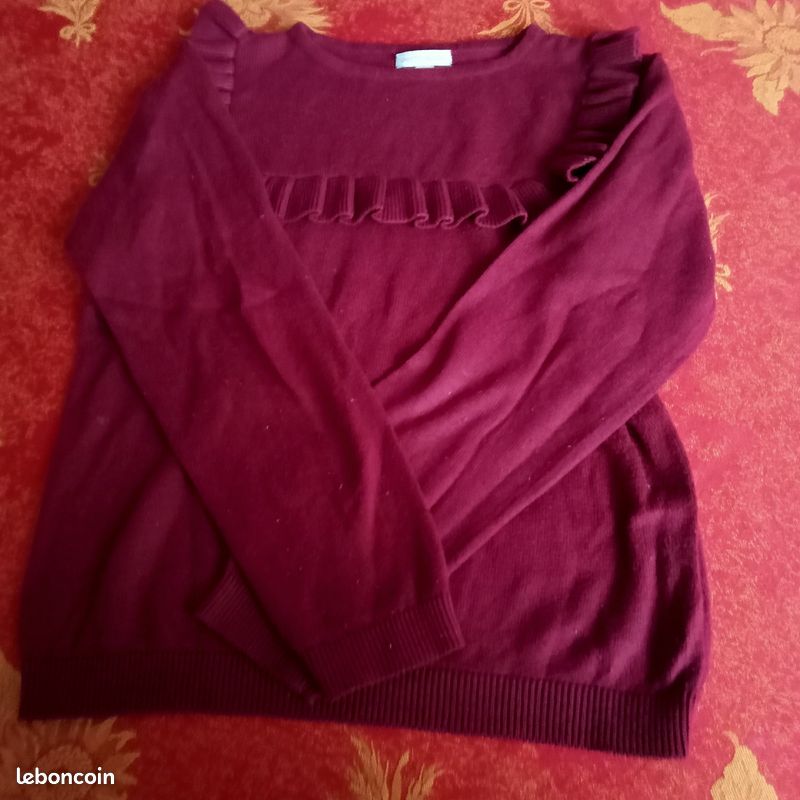 Pull bordeau (image 2)