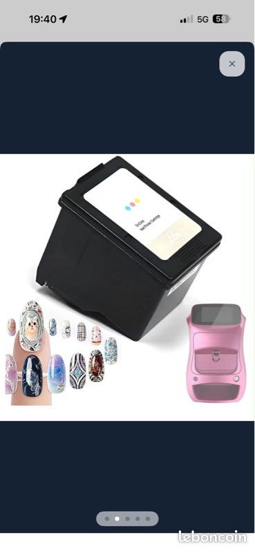 Cartouche encre imprimante ongle 3D (image 1)