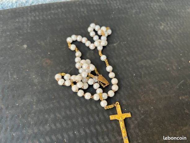 Lot De Bijoux Religieux Vintage - Chapelets, Croix En Bois Ancien - Pièces Rares