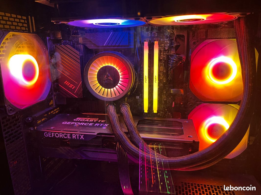 Setup Gaming ou Pc Gamer seul RTX 4060 Ti/ I5-14400F/ ecran 144Hz 24”/ clavier souris casque et tapis de souris (image 5)