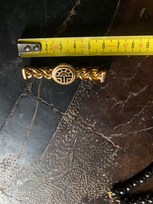 Broche barrette Louis Feraud signé dorè (image 4)
