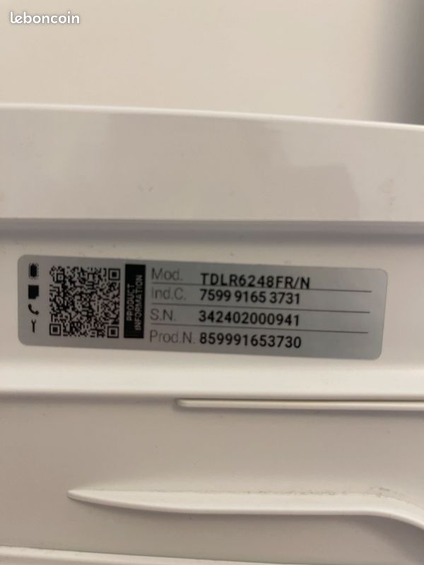 Lave-linge top WHIRLPOOL TDLR6248FR/N - Très bon état (image 4)