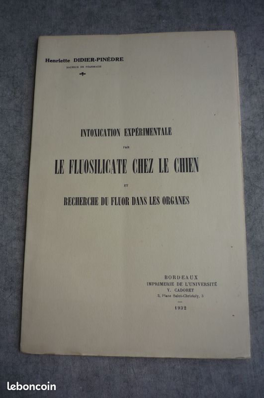 Livret sur l’intoxication fluorée chez le chien (image 1)