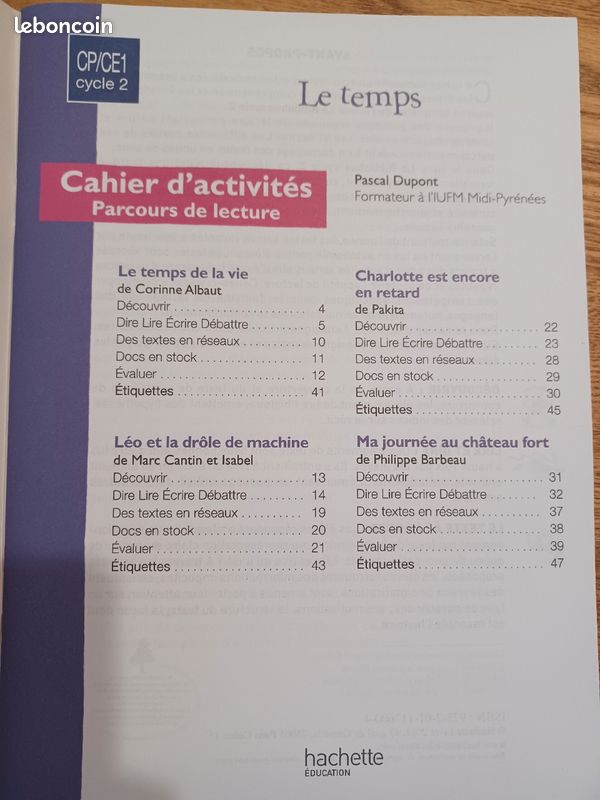Cp/Ce1 Bibliobus Le temps cahier d'activités (image 3)