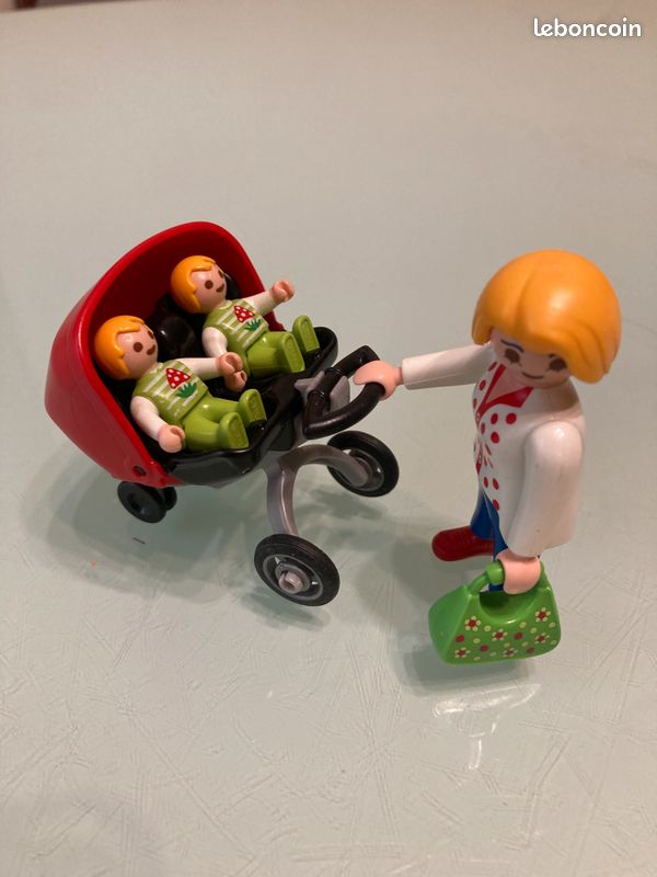 Playmobil 5573 - Maman avec jumeaux et landau - 2014 (image 3)