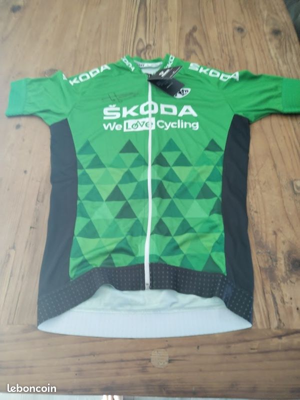 Maillot Cycliste Vintage NORET – La Bernard Hinault 2011 Skoda – Taille M – Bon état