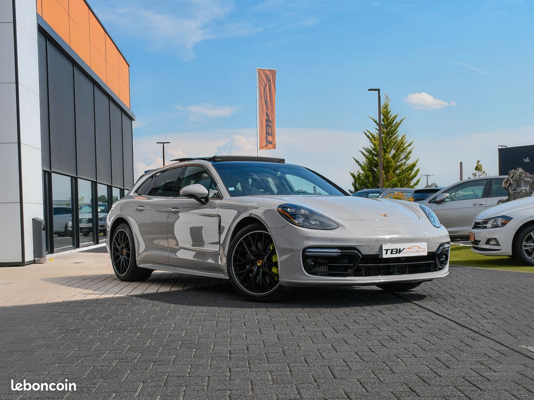 Porsche Panamera 4 SPORT TURISMO 3.0 V6 462 CV EHYBRID GRIS CRAIE ECHAPP. PSE PDSL+ PACK SPORT CHRONO+ PCC PASM HIFI BOSE TOIT OUVRANT JANTES 21 PORSCHE APPROUVED 06/2027 SUPERBE CONFIGURATION GR (image 5)