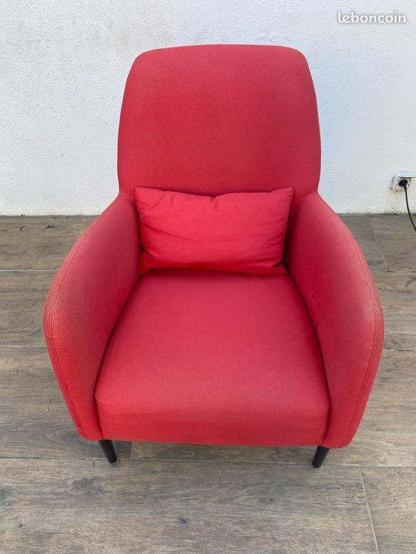 Fauteuil Habitat Daborn rouge (image 1)