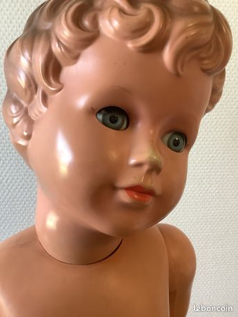 Poupée Baigneur Petitcollin – 20 Cm, Jambes Droites, Celluloïd, France Années 50-60