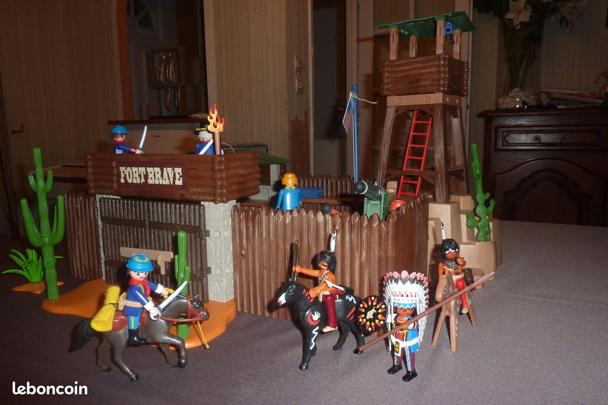 Pièce Playmobil Fort Brave : Râtelier Rouge Avec 4 Fusils - Occasion, Thème Western