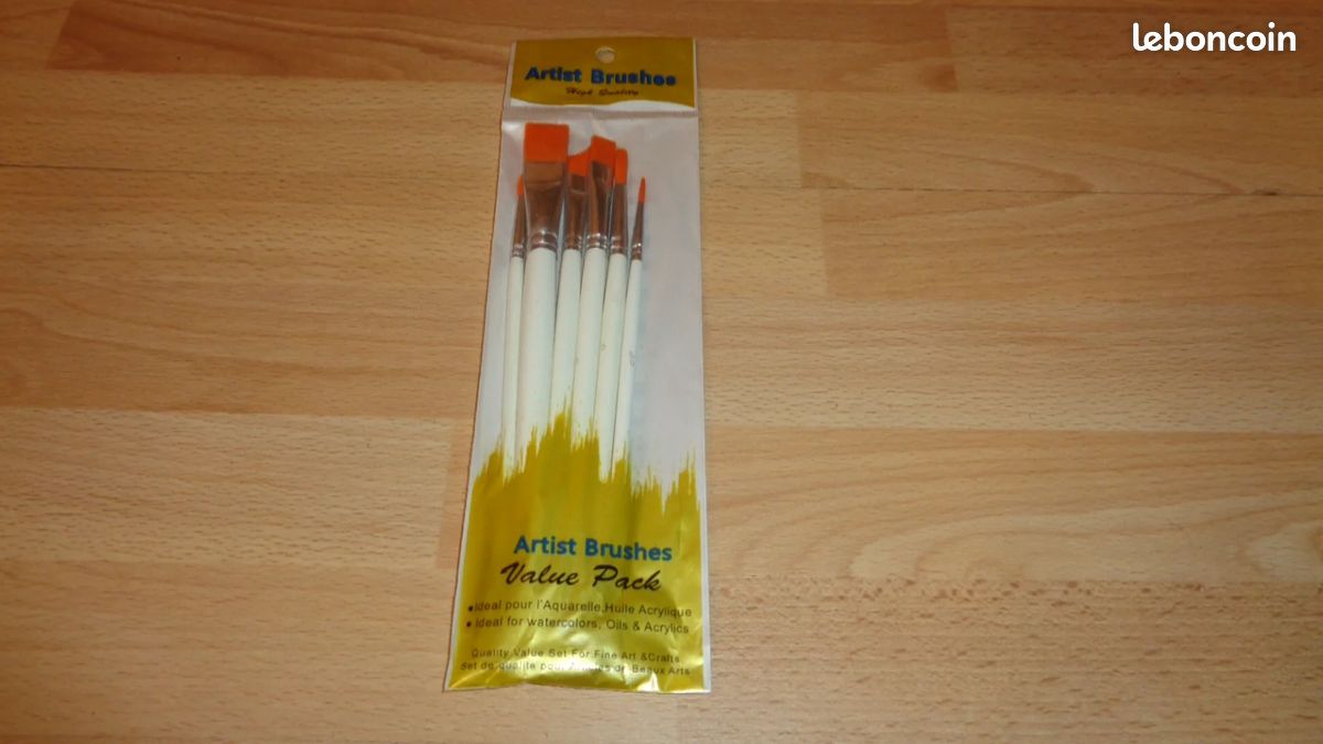 Lot De 12 Pinceaux En Bois Pour Pochoir, Peinture Acrylique, Huile, Aquarelle, Papier Peint Et Projets D'artisanat