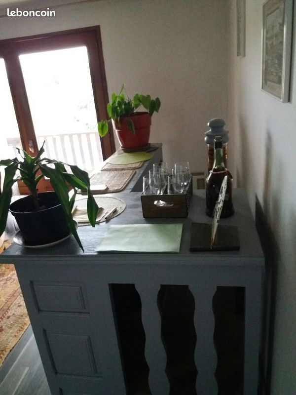 Bar comptoir et 2 tabourets hauts (image 3)