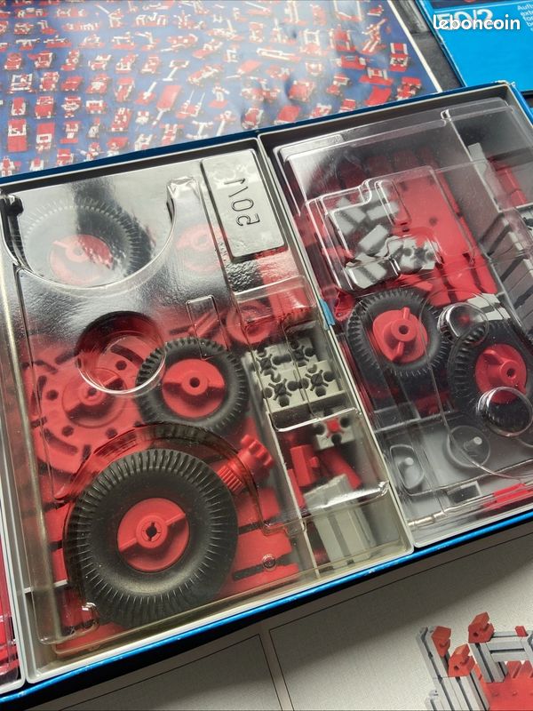 Ancienne Boîte De Construction Fischer Technik 100V Vorstufe – Jouet Mécanique Vintage – Années 70