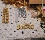 Lot de décorations lumineuses et accessoires dorés/argentés pour événements (image 1)