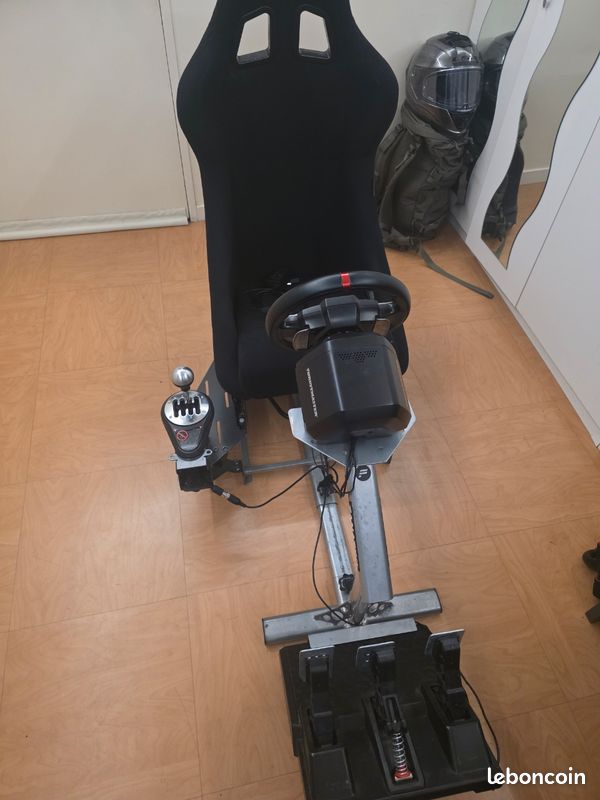 Volant thrustmaster t248 avec pédalier + siège et levier de vitesse (image 2)