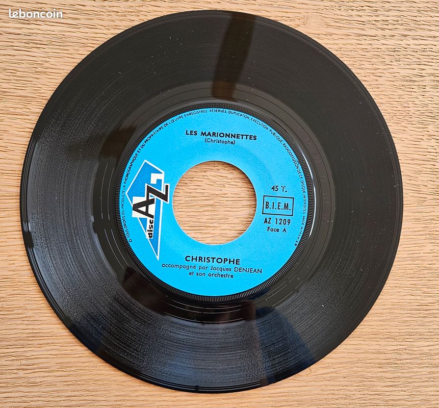 Lot 7 disques vinyle - 45 Tours - pour Juke-box : Christophe - Nicoletta - Richard Antony - Mireille Mathieu - Démis Roussos - Chantal Goya (image 1)