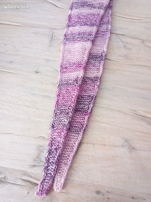 Foulard Tricoté Câble Phase Eight Violet - Occasion, Matière Chaude Et Douce - Style Hiver Automne