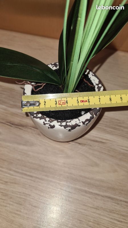 Fleur artificielle orchidée rose dans pot (image 15)