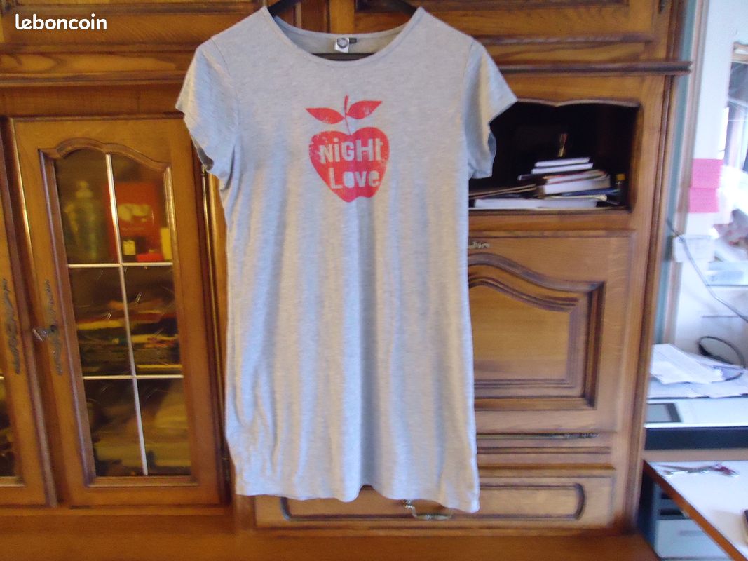 Chemise de nuit neuf grise (image 1)