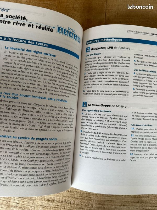Bac français : l'éducation citoyenne XVIe-XVIIIe siècle (textes + livre du prof) (image 5)