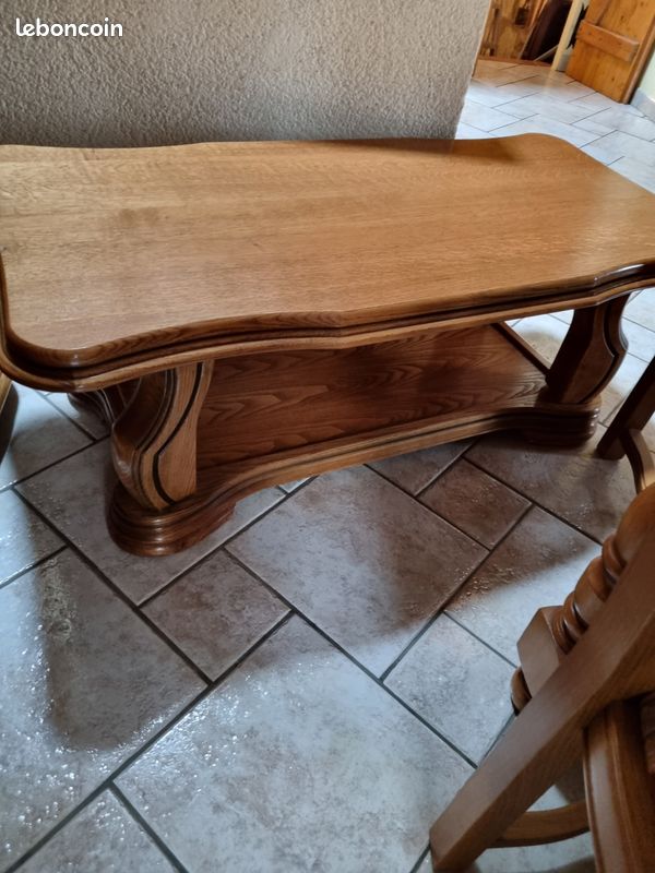 Vend table basse de salon en chêne massif (image 1)