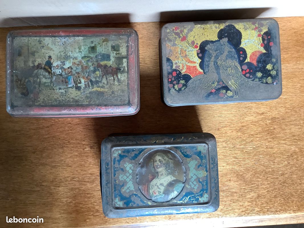 Lot de 3 Anciennes boîtes métallique (image 1)