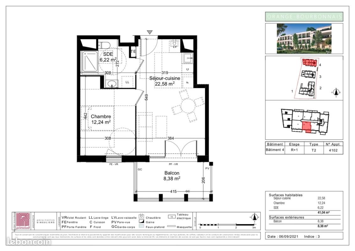 Appartement 2 pièces 41 m² · à Orange · 41 m² · 565 €
