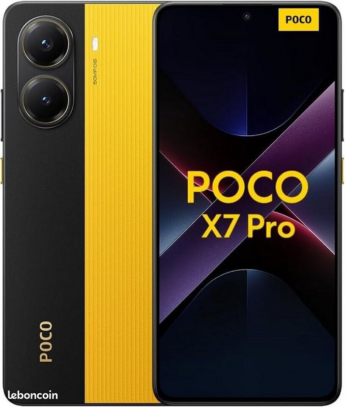 Xiaomi Poco X7 Pro 12GB / 256 Giga Noir & Jaune Européen Etat NEUF - Facture et Garantie 1 AN (image 1)
