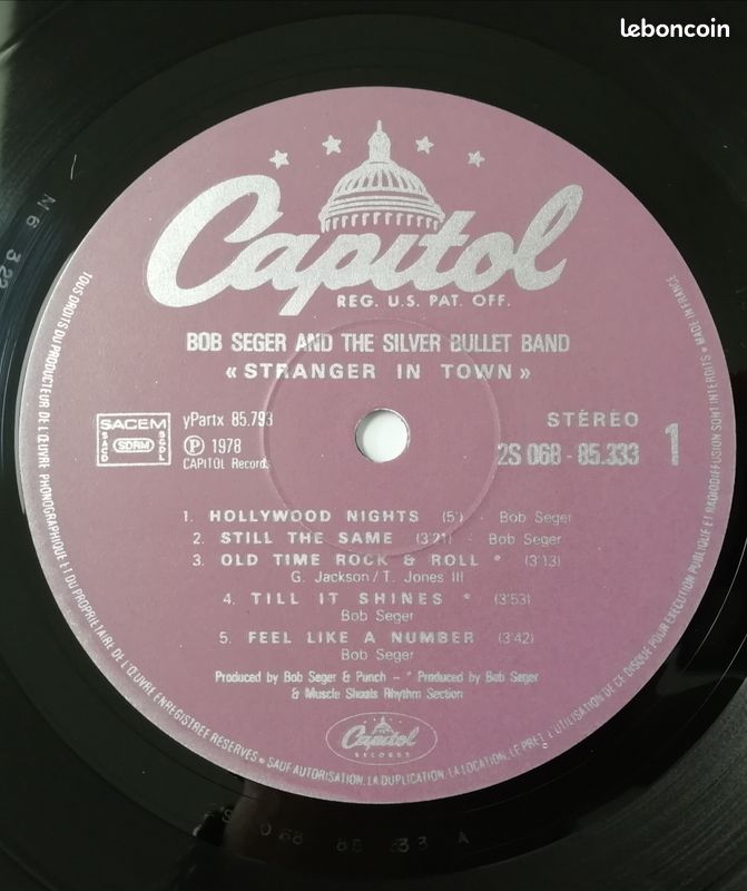 Bob Seger and The Silver Bullet Band Disque vinyle 33 tours LP Stranger in town (image 5)