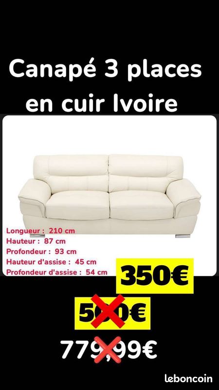 CANAPES angle,convertible,express,cuir (image 8)