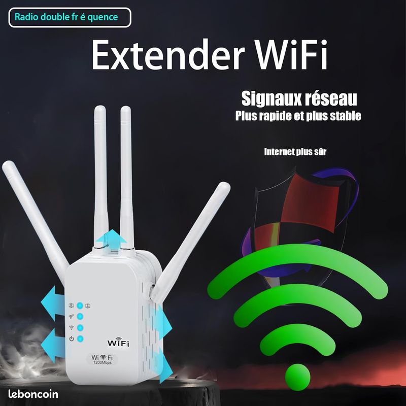 Extension WiFi, amplificateur de signal WiFi double bande 2025 1200