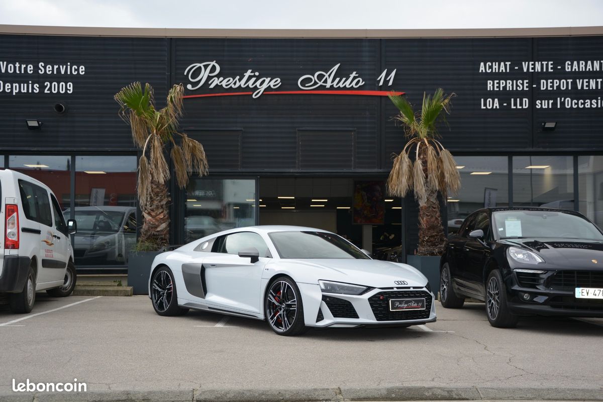 Audi R8 620 CV V10 Performance LOA 1 299 Euros Par mois Sièges Recaro Carbon Interieur et Moteur Gris Suzuka V 10 (image 1)