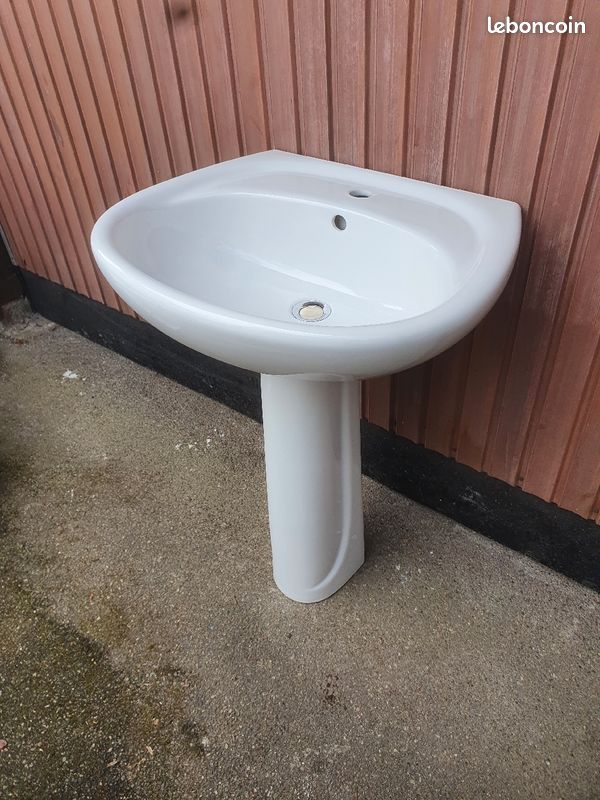 Lavabo avec colonne en ceramique (image 1)