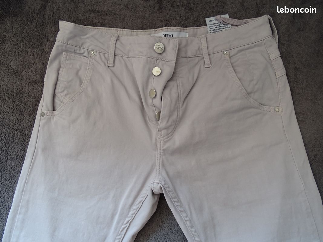 Pantalon Reiko, T25, Sakari, gris clair, comme neuf (image 3)