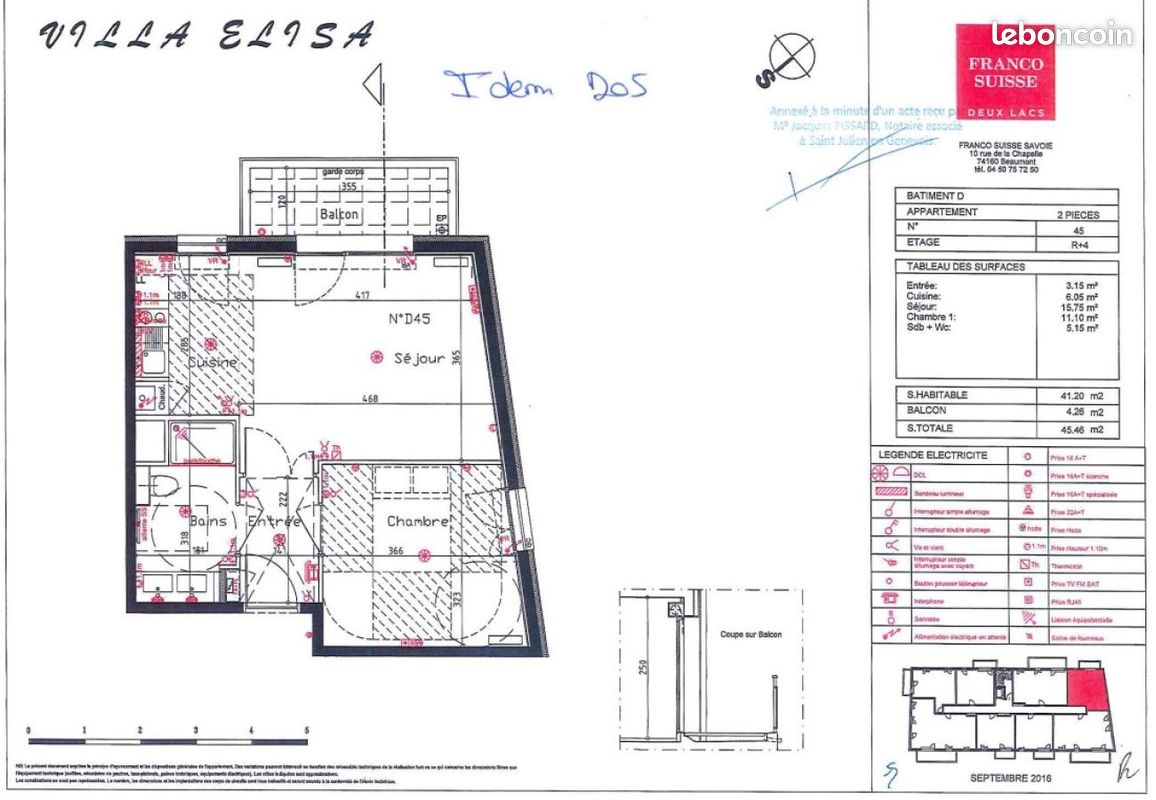 Appartement 2 pièces 41 m² · à Saint-Julien-en-Genevois · 41 m² · 830 €