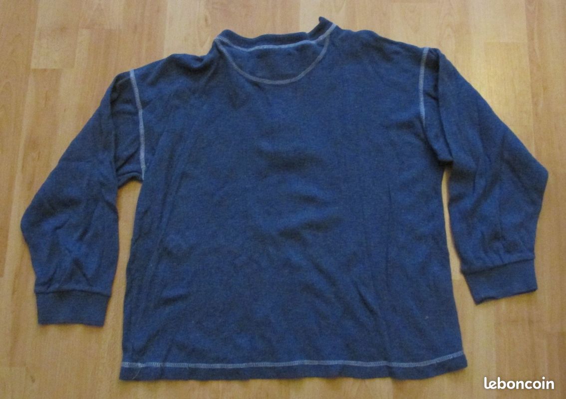 T-shirt à manches longues bleu marine taille 10 ans (image 4)