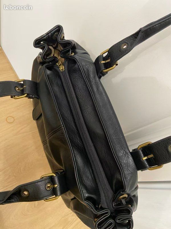 Grand sac fourre-tout sac cabas noir Y2K tendance style vintage 2000 (image 6)