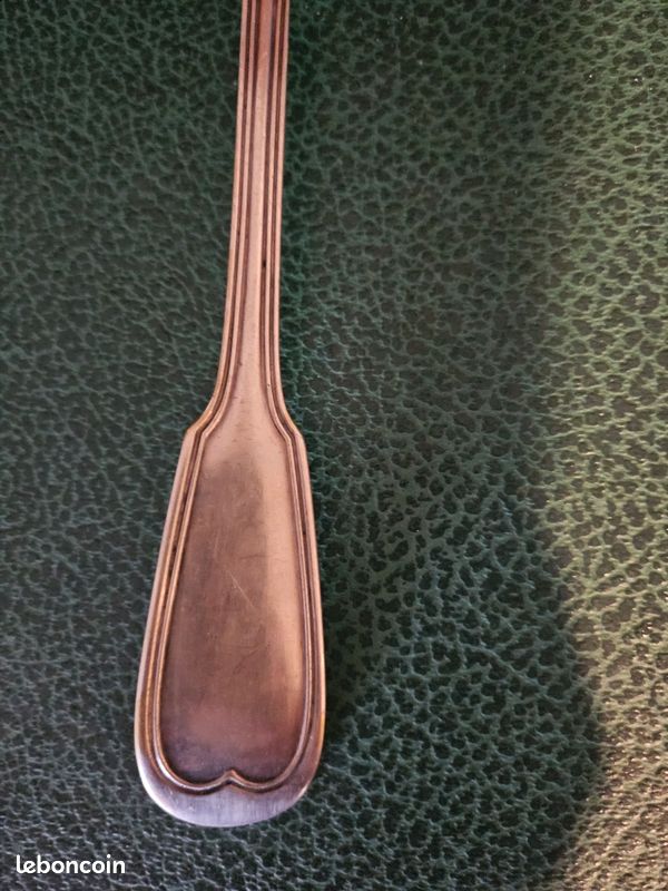 Cuillère à Ragoût Christofle – Modèle Marot – XXe Siècle – Métal Argenté (Monogrammée)