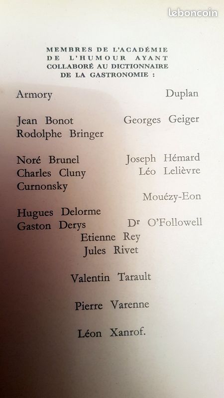 Dictionnaire humoristique de la Gastronomie jvlldv lvr collpseu (image 3)