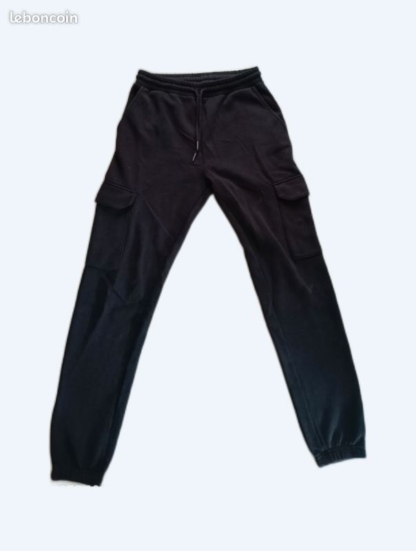 Jogging avec poches latérales noir (image 1)
