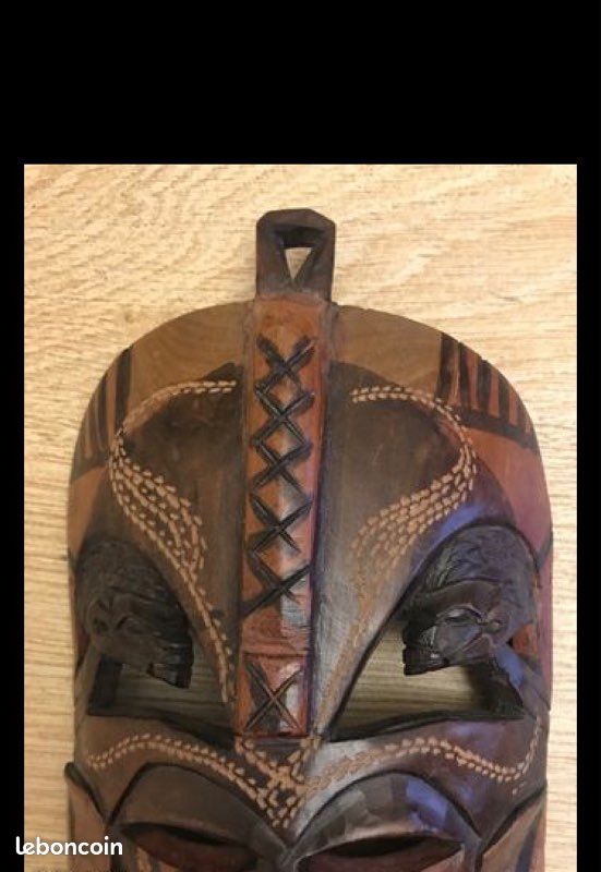 Masque africain en bois (image 3)