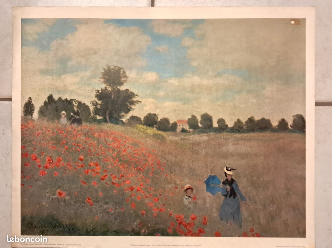 Affiche poster tableau ancien- 1960 - Claude Monet (image 1)