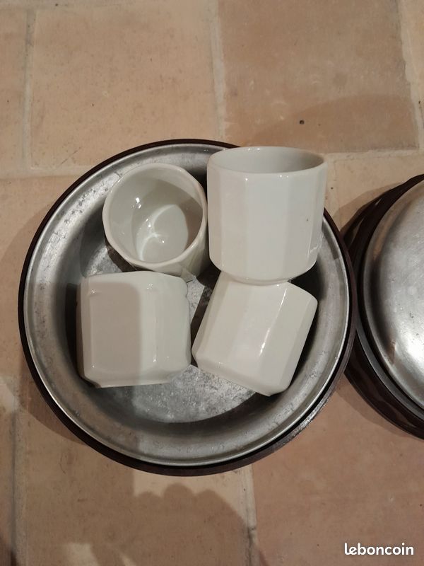 ANCIENNE YAOURTIÈRE YALACTA 4 Complète Boîte en Bakélite Art Déco EUR