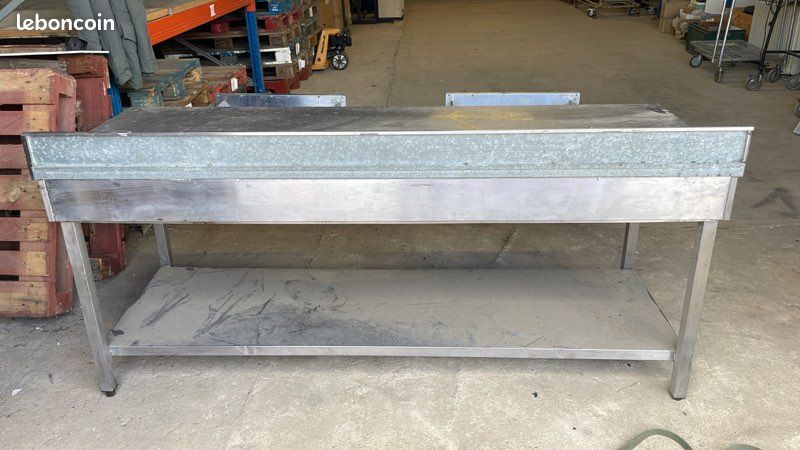 Table inox 2 mètres 2 tiroirs (image 3)