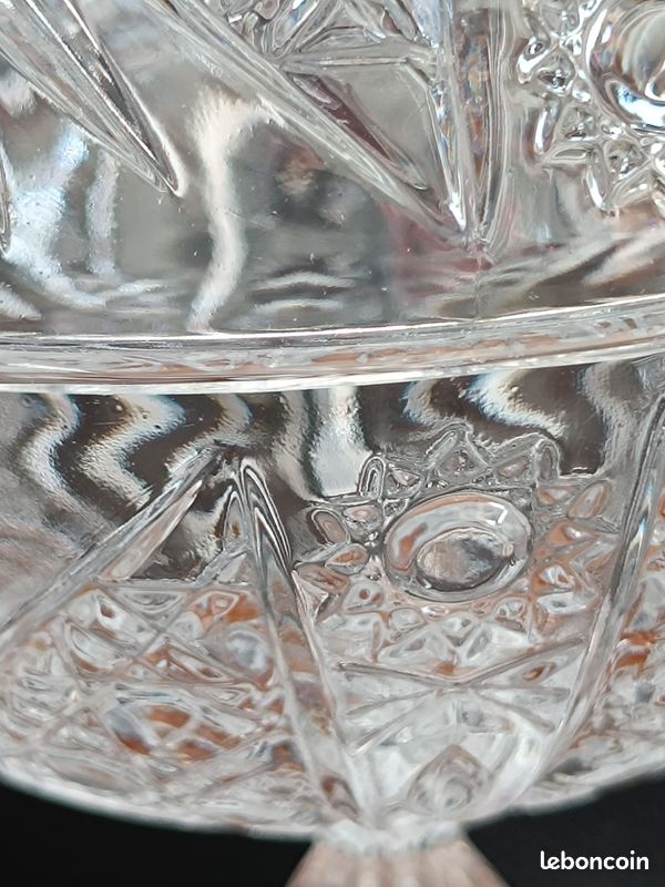 Boite Seau Panier Coffret à biscuits en Cristal BACCARAT - Arts de la table