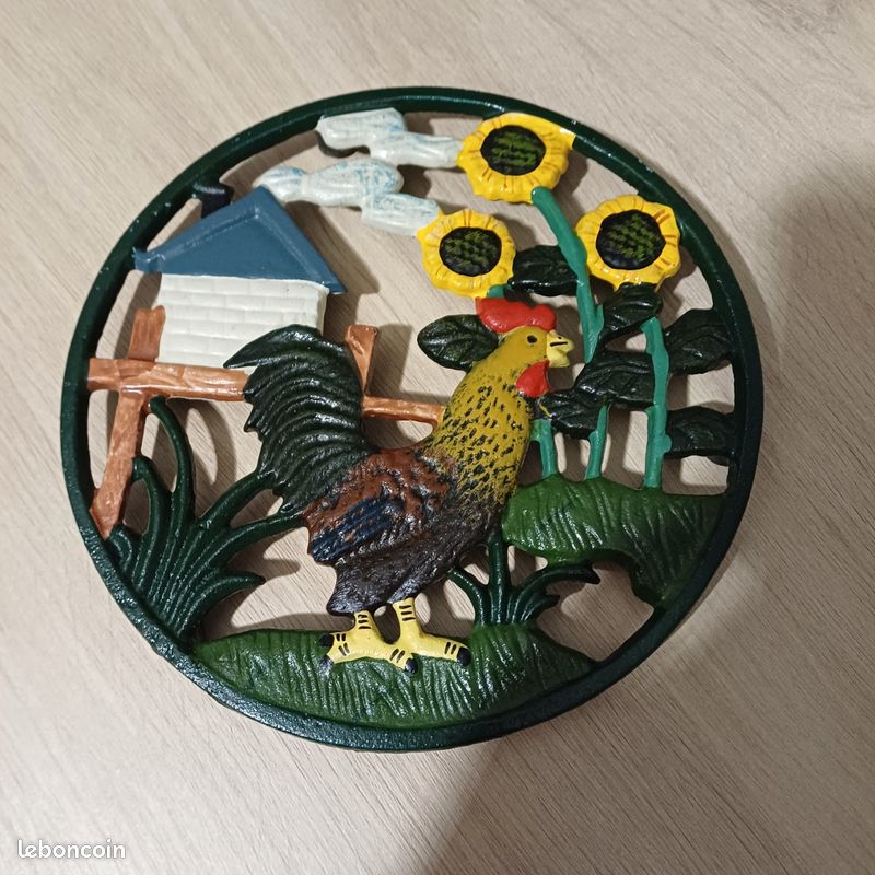 Dessous De Plat / Trivette émaillé Bleu – Métal, Protection Table, Usage Quotidien